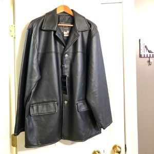 Men’s black Faux Leather Jacket